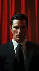 Midnight-eyed power broker studies the room in silence