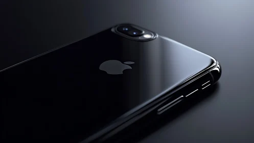 Sleek iPhone Glowing in Sophisticated Dark Light.