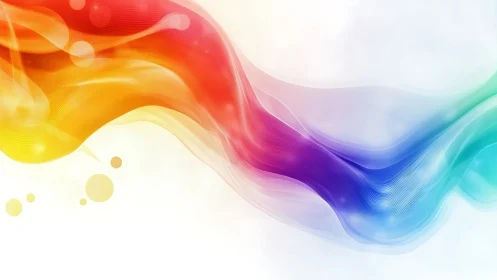 Curved multicolor gradient waves traverse a light background