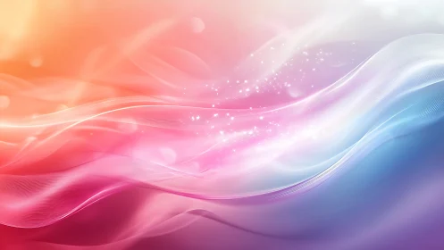 Digital painting of iridescent flowing lightwave gradients.