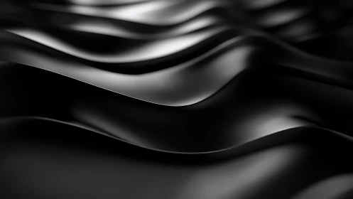 Monochrome undulating metallic surface in soft focus view.