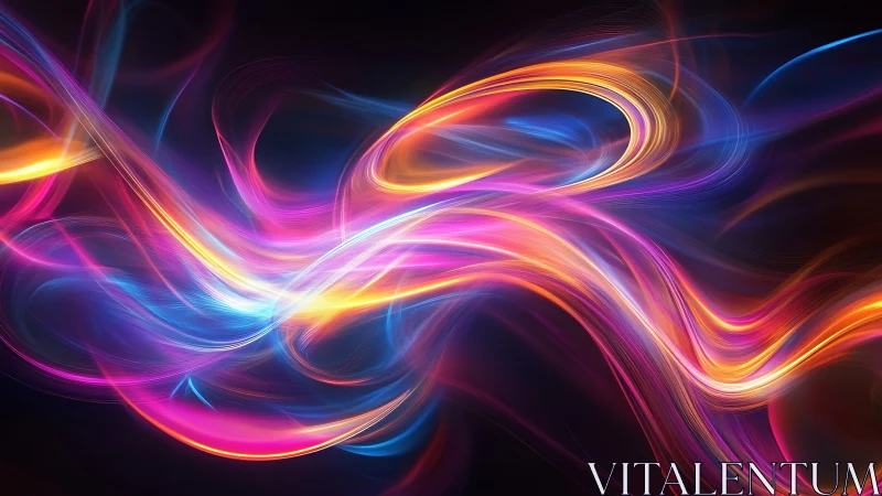 High-energy neon light trails form intertwined spectral ribbons