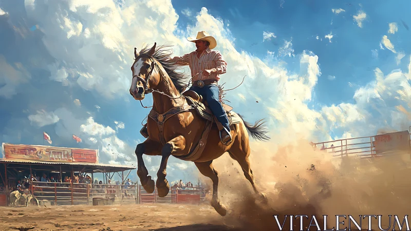 Dust-slinging rodeo thunder under a wide electric sky.