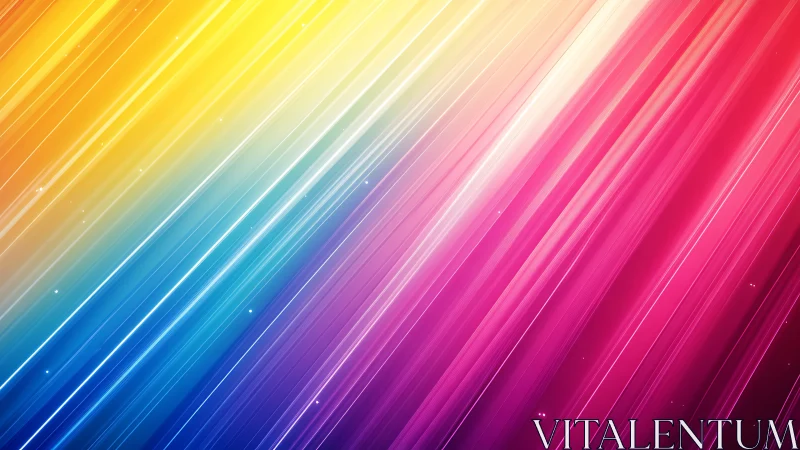 Diagonal multicolor light streaks form a vivid gradient field