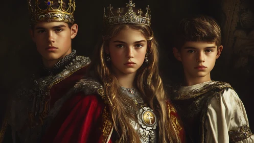 Royal Children Portrait: Medieval Dynasty Study.