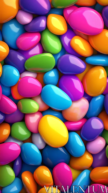 Vibrantly Rendered 3D Spherical Forms with Polished Surface Reflectivity