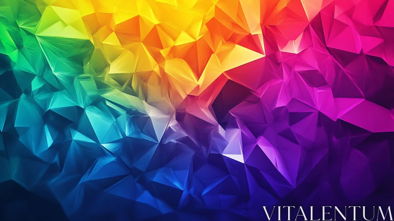 Polygonal gradient surface forms continuous rainbow spectrum