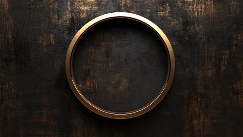 Bronze metallic ring on dark textured background.
