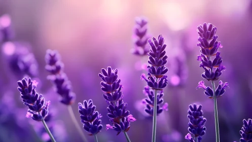 Purple Whispers: Lavender Sentinels in Dreamy Bloom.
