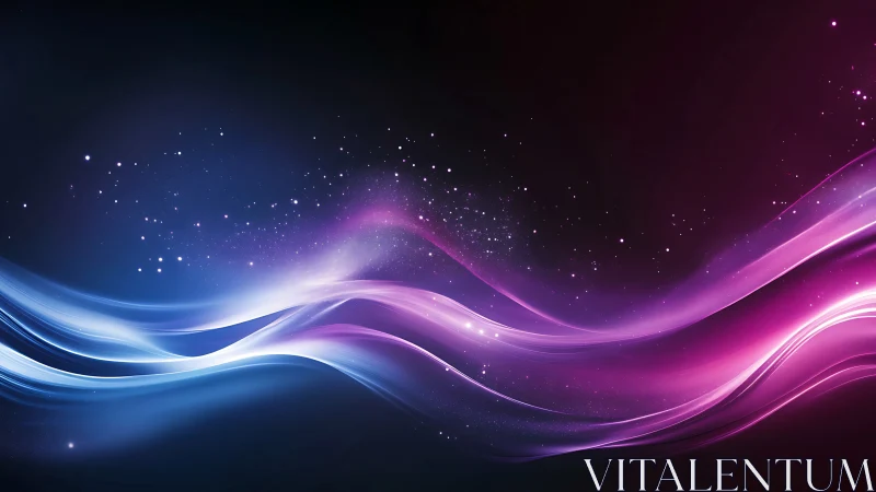 Starlit neon currents dance across a vast cosmic shoreline