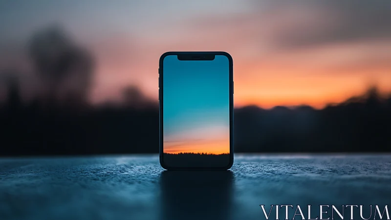 Twilight sneaks into a smartphone screen and quietly glows
