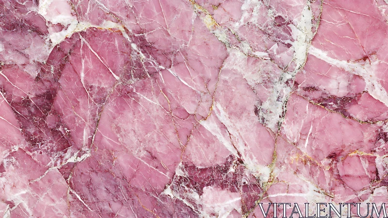 Pink marble slab shows crystalline veining and fracture network