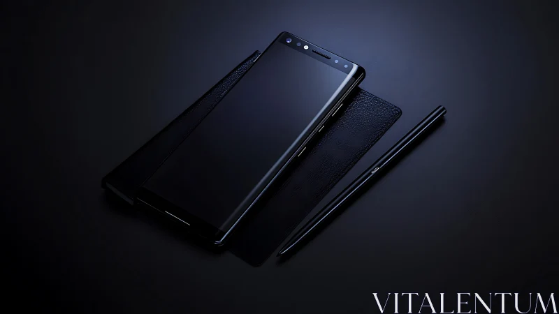 Samsung Galaxy Note device with S Pen and protective case setup