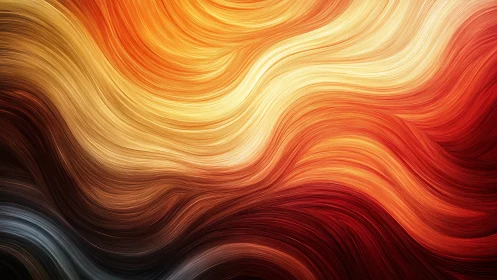 Golden ember waves flowing through a sunset dreamscape.