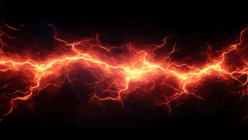 Electrical Plasma Discharge: Luminous Energy Arc.