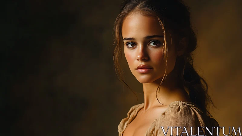 Cinematic portrait study with warm chiaroscuro lighting.