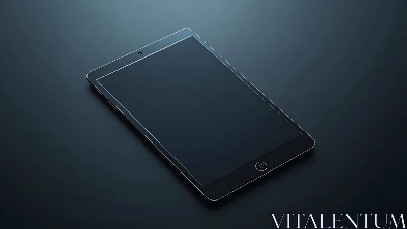 Modern Tablet Device in Isometric Perspective.