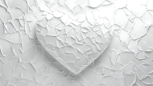 Cracked White Surface Texture. Fractured Paint Impasto Relief.