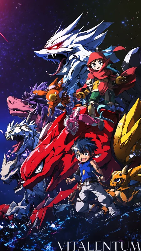 Starbound tamers and cosmic beasts charging into adventure.