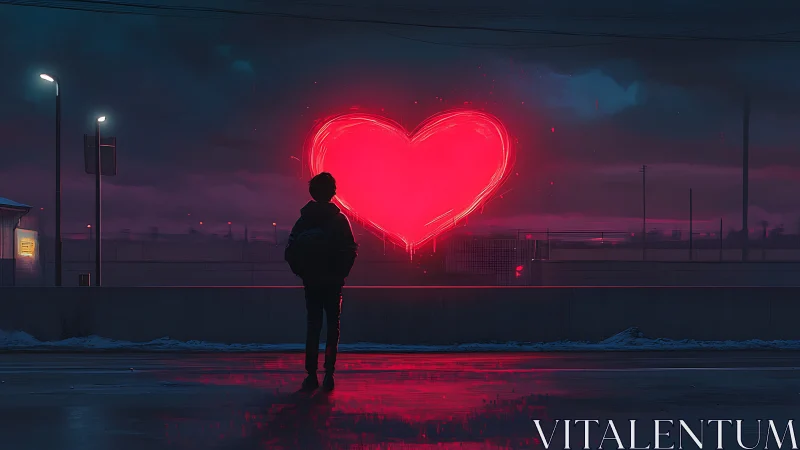 Solitary Soul Finds Hope in Neon Heart