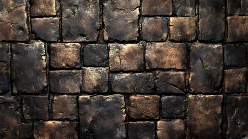 Old Stone Brick Wall Texture with Weathered, Rustic Appearance.