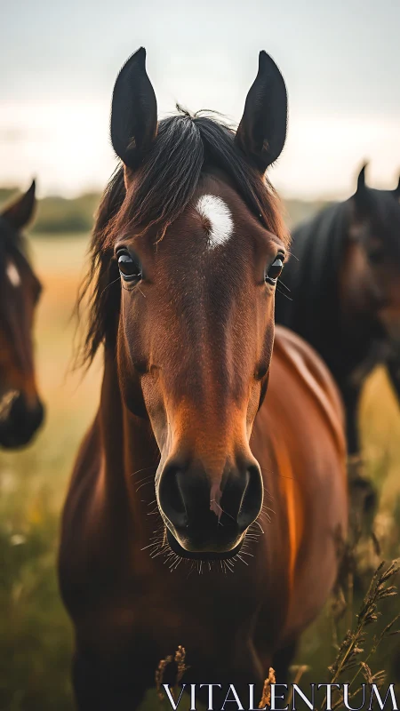 Bright-eyed chestnut horse crowned with a heart-shaped star.