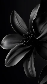 Monochromatic Flower Petals with Central Stamens.