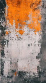 Weathered vertical wall surface with orange and white layers.