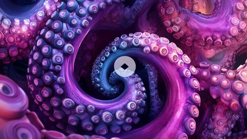 Swirling neon tentacles invite you into a playful deep sea dream.