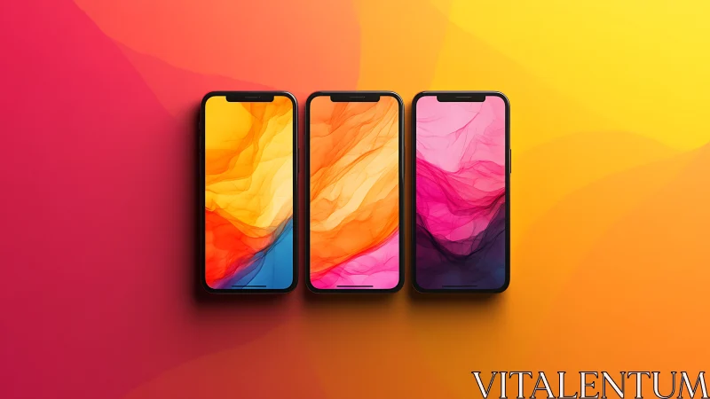 Tri-phone OLED alignment on gradient chromatic field.