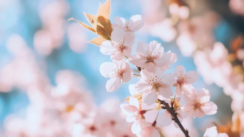 Delicate Spring Blossoms Bathed in Soft Daylight