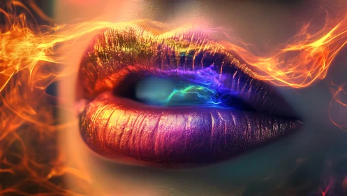 Chromatic Lip Rendering with Incandescent Flame Dynamics and Spectral Gradient Mapping