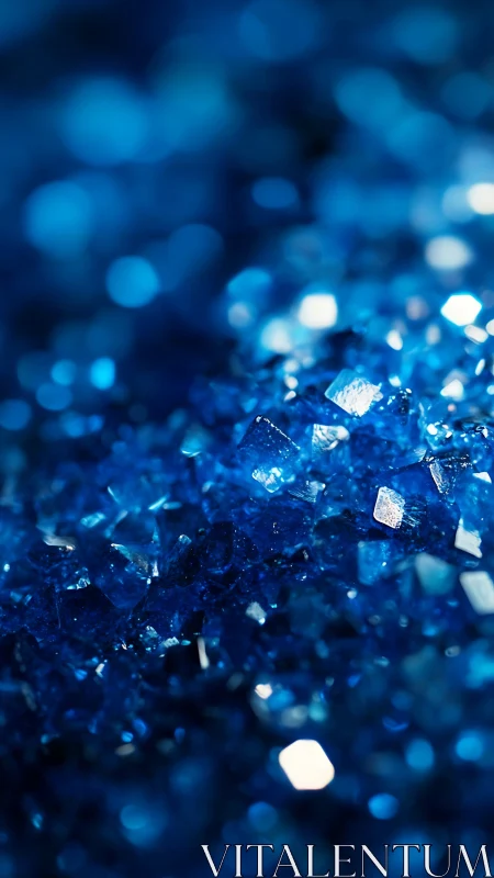 Macro photograph isolates luminous blue crystalline textures