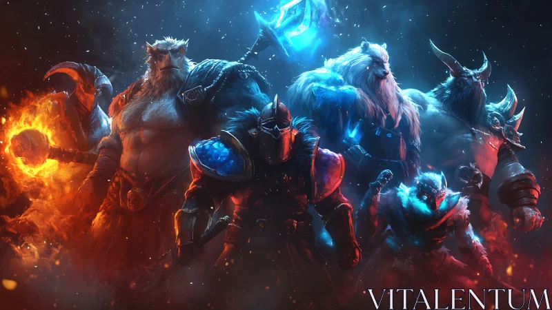 Elemental beast warriors thunder into a blazing cosmic clash