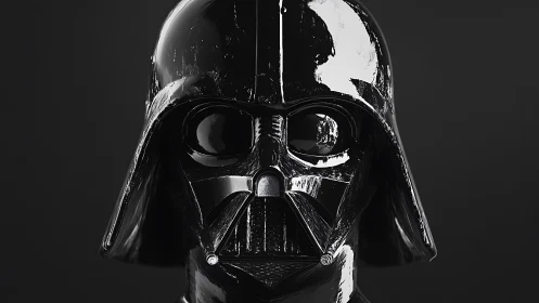 Black glossy helmet render shows symmetrical frontal view