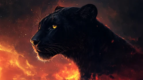 Black Panther Blazing Through Inferno.