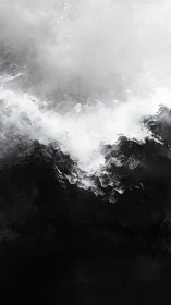 Storm of Light and Shadow in Monochrome Abstraction.