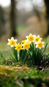 Golden Daffodils Pierce the Soggy Spring Veil