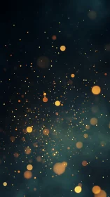 Golden dust drifts like quiet stars through midnight air