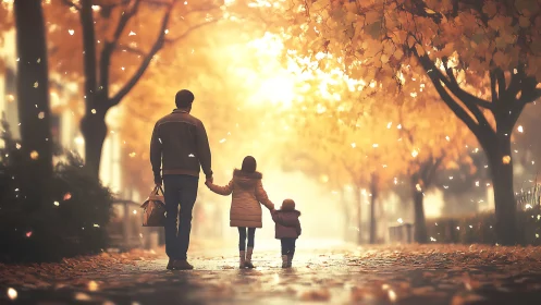 A Walk Through Golden Light: Family Finds Magic in Autumn.