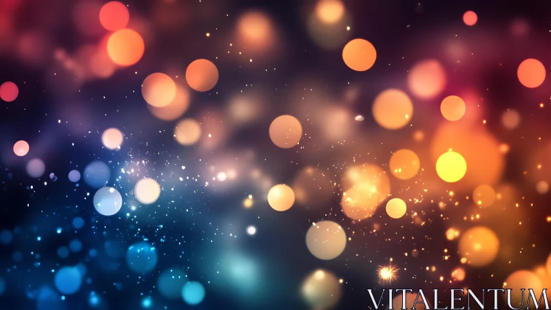 Vibrant abstract bokeh lights in dreamy colorful background.