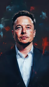 High-contrast digital portrait with painterly edge lighting and bokeh