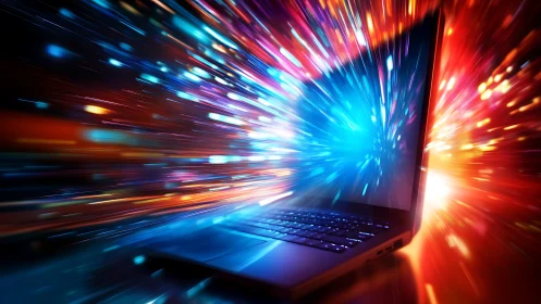 Dazzling laptop gateway opens into a vibrant digital universe