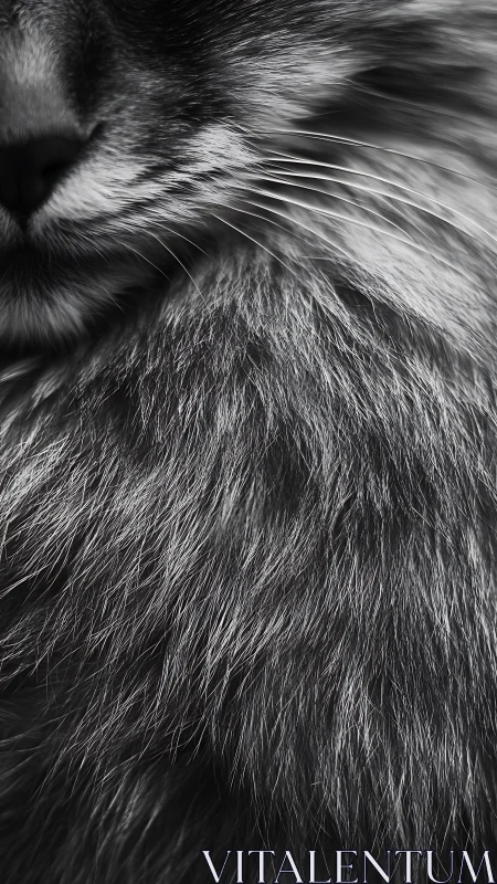 Felid Portrait: Textural Study of Feline Facial Features and Trichiasis.