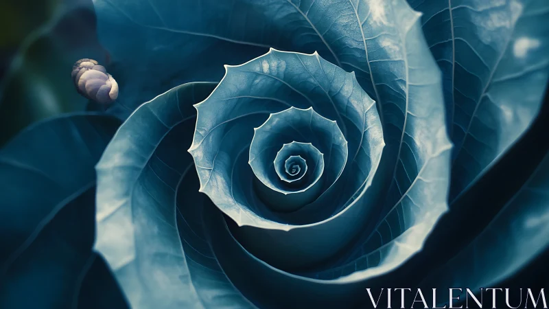 Spiraling blue succulent leaves draw you into gentle calm