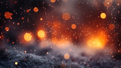 Luminescent Particle Cascade Over Crystalline Substrate Base.