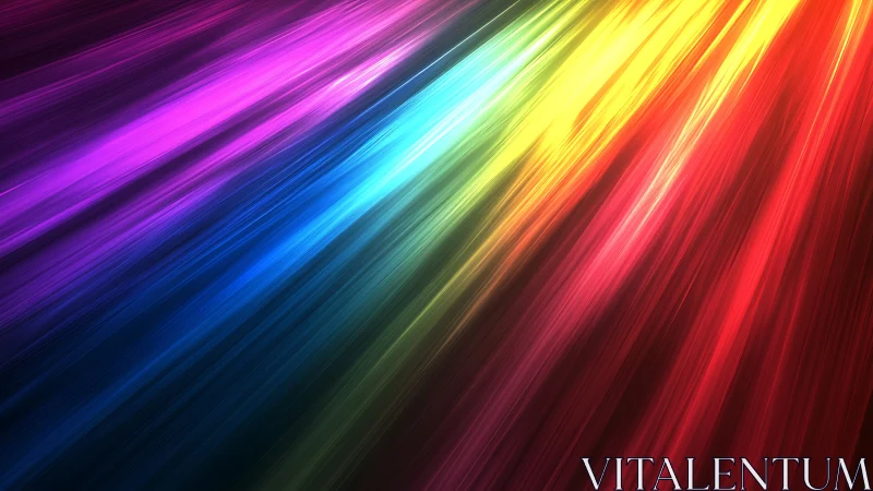 Diagonal streaks of multicolored light on dark background.