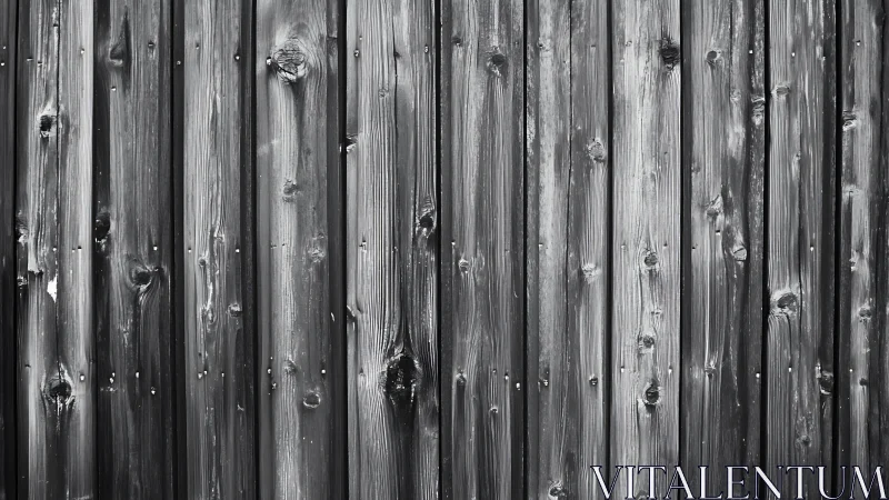 Weathered vertical wooden planks in monochrome closeup.