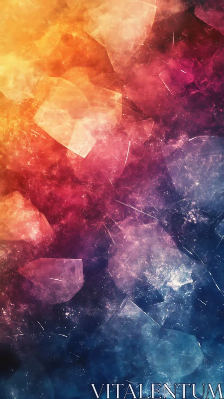 Prismatic nebula shards dissolve across a multicolor gradient field