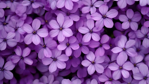 Delightful purple flowers dancing in dreamy abundance together